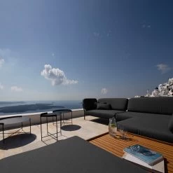 Houe LEVEL Lounge Sessel - Sooty Grey -Gartenmöbel Store level set sooty grey edge black houe 1840 high 2