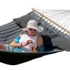 Lola Luxus Stab Hängematte Gefüttert American Hammock Lifestyle, NOIRE Mit Kissen Wetterfest