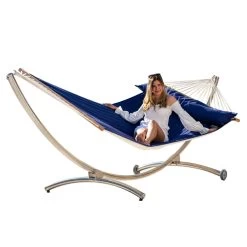 Gartenmöbel Store 31 Familien-Stabhängematte American-Hammock-Lifestyle Ocean Mit Edelstahltgestell Royal Deluxe