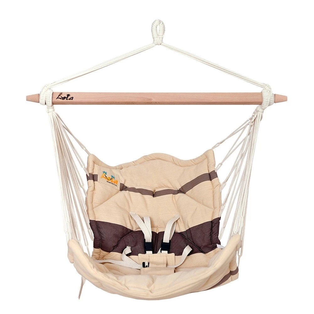 Lola Babyhängematte Bella Chica Cappuccino ÖKO TEX Kinderhängesessel 4 Lola Babyhängematte Bella Chica Cappuccino ÖKO TEX Kinderhängesessel – Bild 2