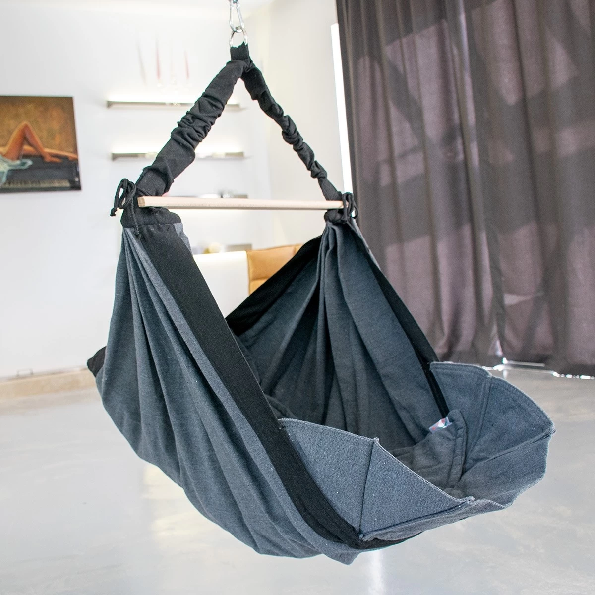 Lola Babyhängematte Babywiege YoYo BIG Noire Set Mit Thermomatratze ÖKO TEX 9 Lola Babyhängematte Babywiege YoYo BIG Noire Set Mit Thermomatratze ÖKO TEX – Bild 7