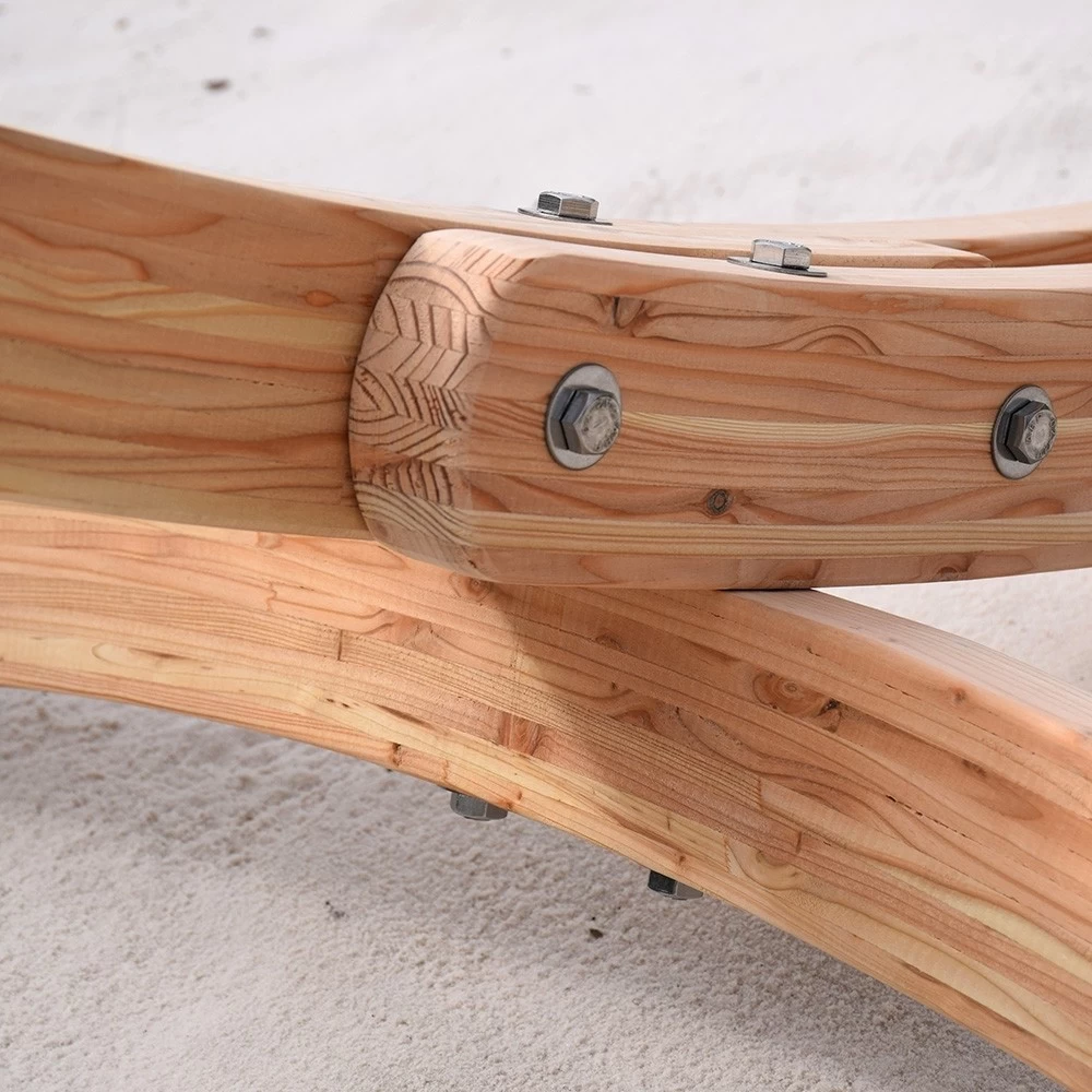 Familien-Stabhängematte American-Hammock Cofea-Crema Mit Holzgestell Aus FSC-Lärche Ares-Arc 9 Familien-Stabhängematte American-Hammock Cofea-Crema Mit Holzgestell Aus FSC-Lärche Ares-Arc – Bild 7