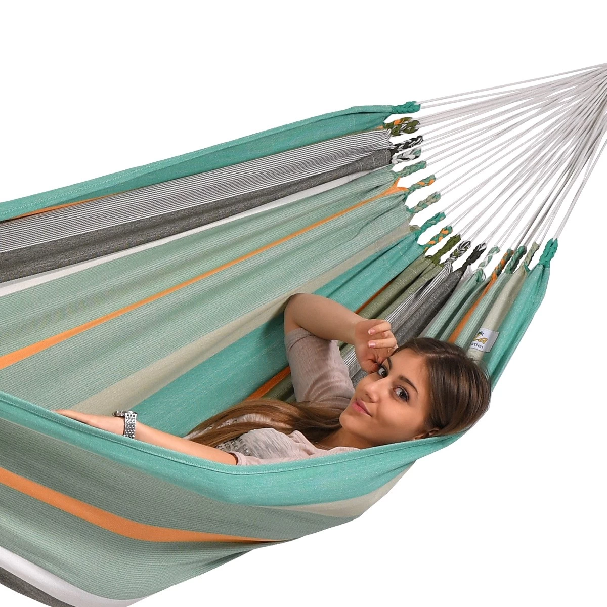 Familien-Hängematte California Green Baumwolle 3 Familien-Hängematte California Green Baumwolle
