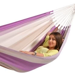 Einzel-Hängematte Cancun Lila Baumwolle