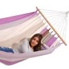 Einzel-Stabhängematte Cancun Lila Baumwolle -Gartenmöbel Store lola cancun stabhaengematte lila 47146 1f