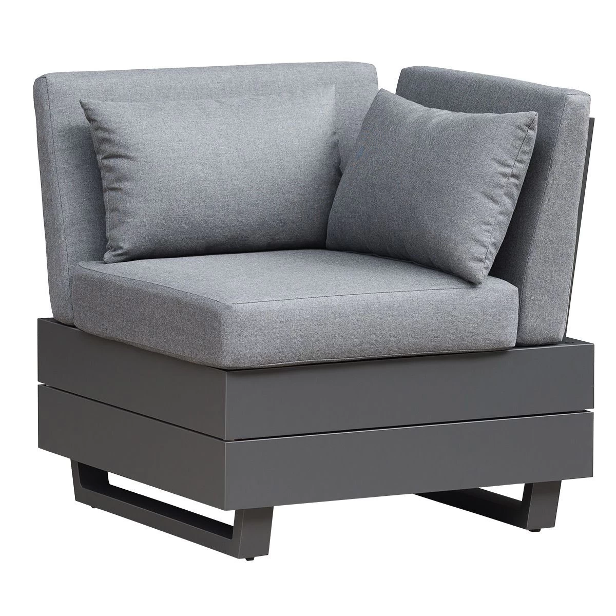 Lola Lounge Set, 5-teilig Alu Graphite Pulverbeschichtet Inkl. Tuva Dark Grey Kissen 5 Lola Lounge Set, 5-teilig Alu Graphite Pulverbeschichtet Inkl. Tuva Dark Grey Kissen – Bild 3