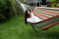 Einzel-Hängematte Tampa Mango Kiwi Mit Metall Hängemattengestell Fortaleza -Gartenmöbel Store lola haengematten set mango kiwi fortaleza 51495 3