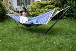 Einzel-Hängematte Belize Ocean Mit Metall Hängemattengestell Fortaleza -Gartenmöbel Store lola haengemattenset beliz ocean fortaleza 51532 4