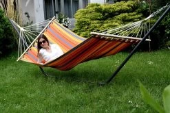 Einzel-Hängematte Belize Mango Kiwi Mit Metall Hängemattengestell Fortaleza -Gartenmöbel Store lola haengemattenset fortaleza beliz mango kiwi 5