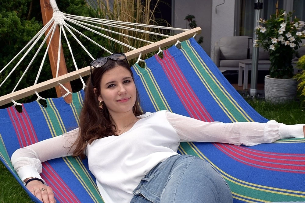 Lola Hängematten-Set Paraguay Lärche Mit Stabhängematte Belize Ocean 4 Lola Hängematten-Set Paraguay Lärche Mit Stabhängematte Belize Ocean – Bild 2