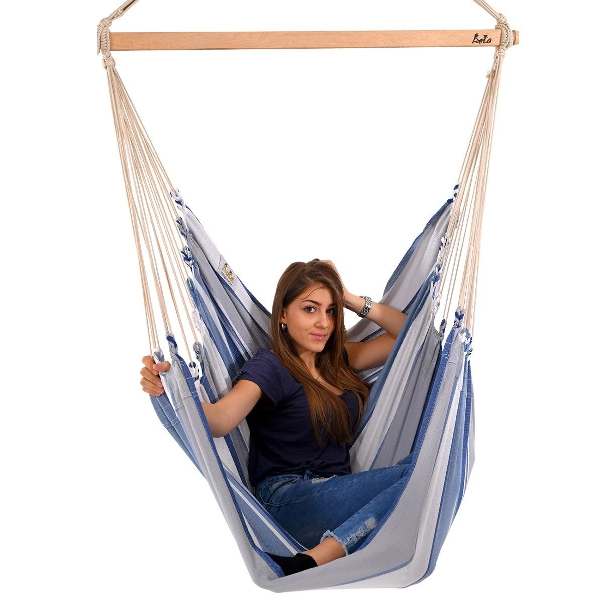 Lola XL Hängesessel Brasil Sofa Marine 110 Cm 4 Lola XL Hängesessel Brasil Sofa Marine 110 Cm – Bild 2