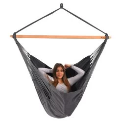 Lola Luxus Hängesessel Panorama Chair DeLuxe Noire -Gartenmöbel Store lola haengesessel panorama noire 51389 2
