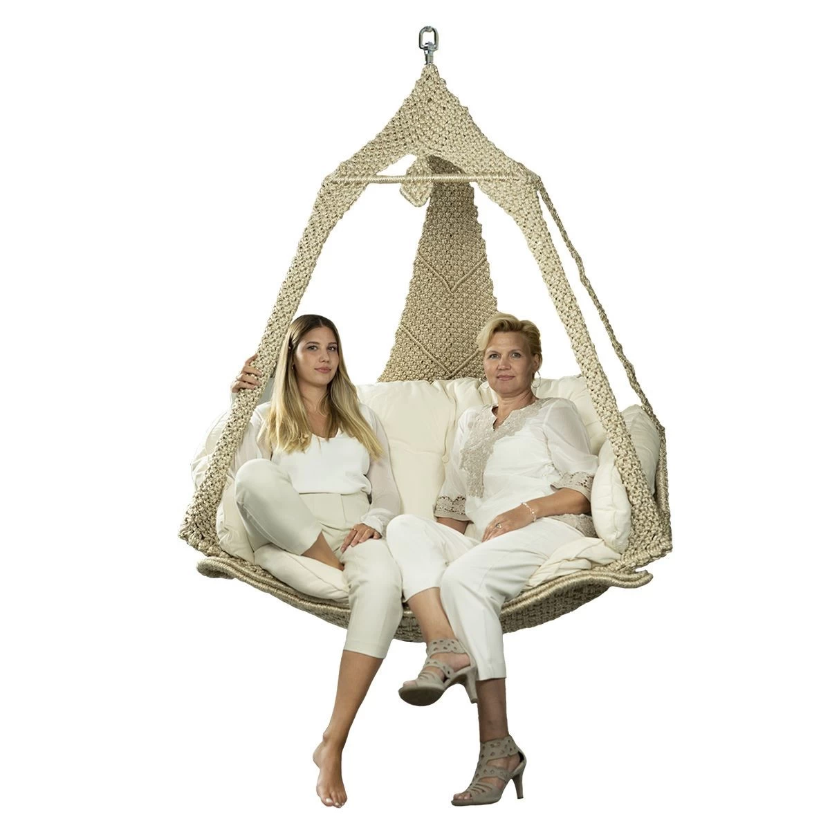 Lola Hängesofa Nido Royal Lola Champagne Mit Kissen Ecru Wetterfest 3 Lola Hängesofa Nido Royal Lola Champagne Mit Kissen Ecru Wetterfest