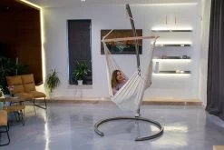 Hängesesselgestell Edelstahl Lola Half-Moon Aus 18/10 Stahl -Gartenmöbel Store lola half moon edelstahlgestell 5