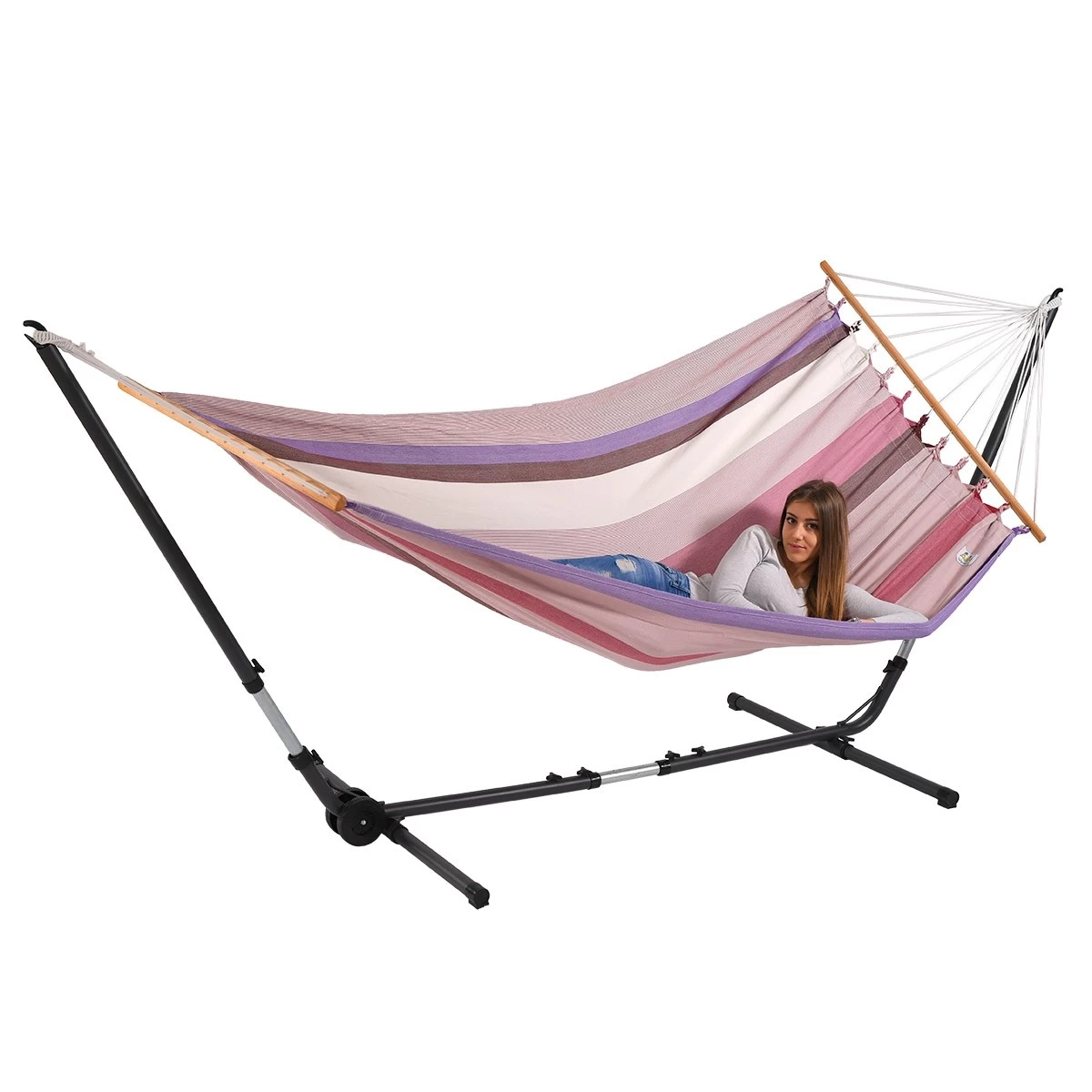 Doppel-Stabhängematte Havanna Fuego Baumwolle 6 Doppel-Stabhängematte Havanna Fuego Baumwolle – Bild 4