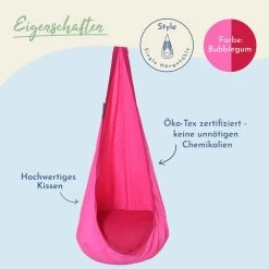 Lola Hängehöhle Loli Kids Bubblegum Hängesessel ÖKO TEX 18 Lola Hängehöhle Loli Kids Bubblegum Hängesessel ÖKO TEX -Gartenmöbel Store lola loli kids bubblegum 80017 2023 3