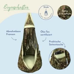 Lola Hängehöhle LOLI HOPP KIDS Hängesessel ALLWeather Camouflage -Gartenmöbel Store lola loli kids camouflage 2023 4