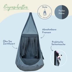 Lola Hängehöhle Double Loli Twins NOIRE Wetterfest Inkl. Drehwirbel 26 Lola Hängehöhle Double Loli Twins NOIRE Wetterfest Inkl. Drehwirbel -Gartenmöbel Store lola loli twins noire 47344 2023 3