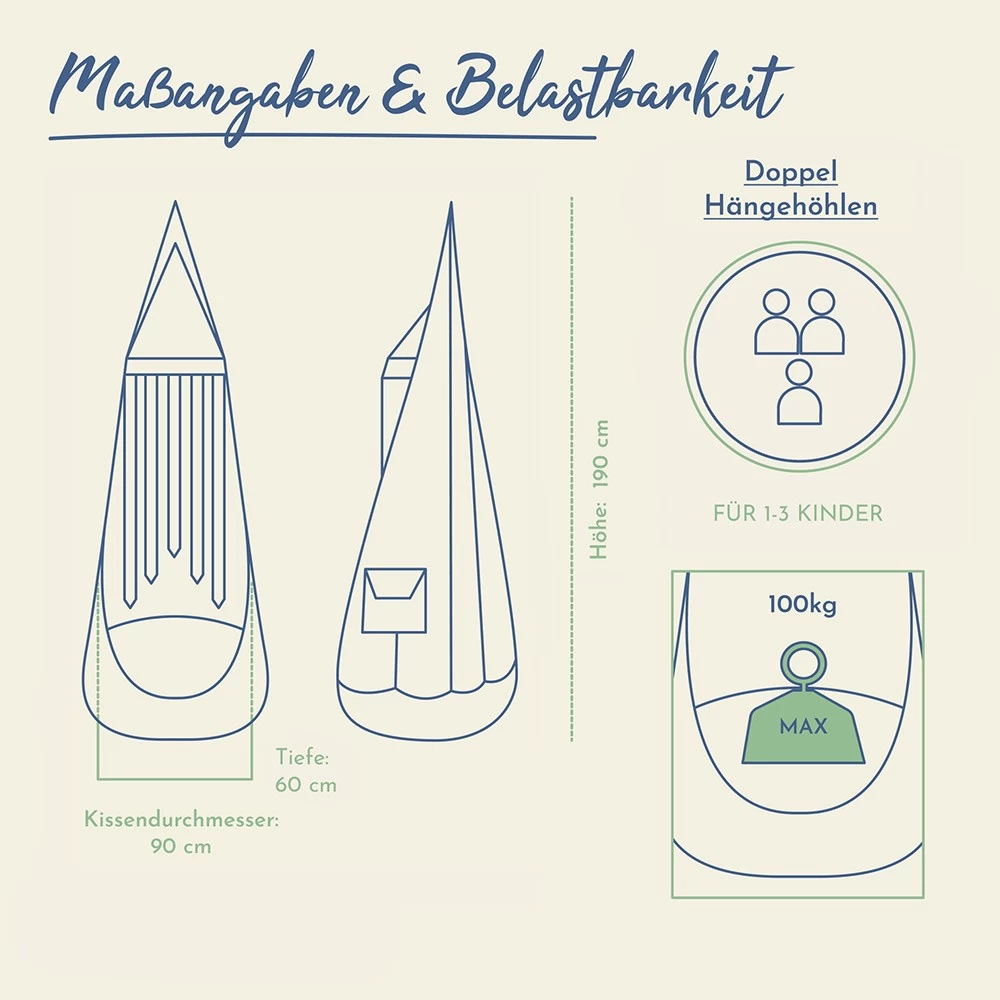 Lola Hängehöhle Double LOLI TWINS Piggy Inkl.Drehwirbel 5 Lola Hängehöhle Double LOLI TWINS Piggy Inkl.Drehwirbel – Bild 3