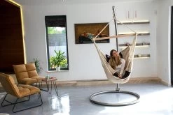 Lola Luxus Hängesessel Panorama Chair DeLuxe Caffe Crema -Gartenmöbel Store lola luxus haengesessel panorama chair deeluxe caffe crema 15