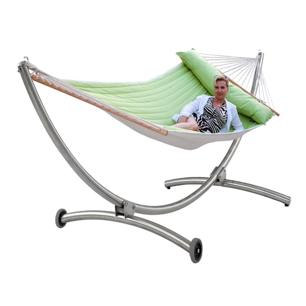 Familien-Stabhängematte American-Hammock-Lifestyle Kiwi Mit Edelstahlgestell Royal Deluxe 3 Familien-Stabhängematte American-Hammock-Lifestyle Kiwi Mit Edelstahlgestell Royal Deluxe