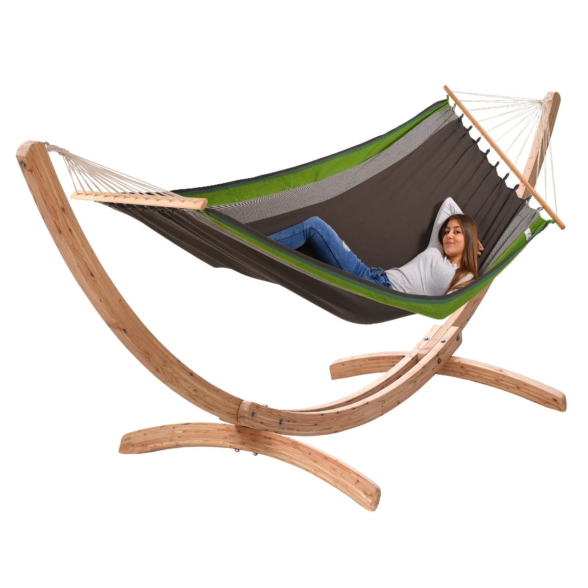 Hängematten-Set Ares Arc Lärche Mit Stabhängematte XL Santiago Chameleon 3 Hängematten-Set Ares Arc Lärche Mit Stabhängematte XL Santiago Chameleon
