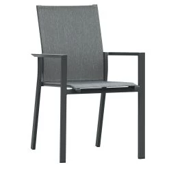 Lola Elements Jazz Dining Set 5-teilig Tuvatextil Dark Grey Kissen Mit Kufentisch Edelstahl Dark Grey Pulverbeschichtet 200x100cm -Gartenmöbel Store lola set 3 sitzer kufentische 3x stapelsessel 3