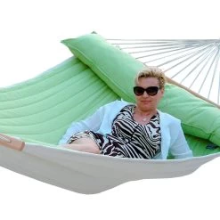 Lola Luxus Stab Hängematte Gefüttert American Hammock Lifestyle KIWI Mit Kissen