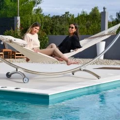 Lola Luxus Stab Hängematte Gefüttert American Hammock Lifestyle COFEA CREMA -Gartenmöbel Store lola stab hangematte american hammock cofea crema 95100 2023 2