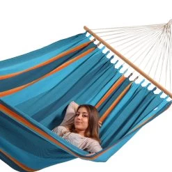 Gartenmöbel Store 27 Kingsize Familien-Stabhängematte Santa-Maria Baumwolle