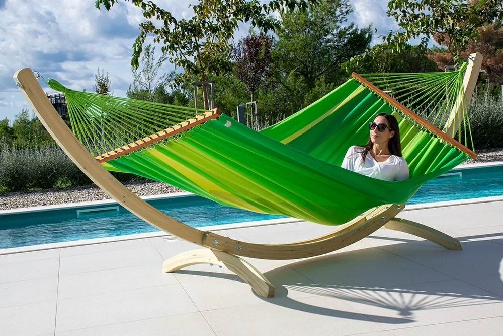 Doppel-Stabhängematte Caribbean Citrus Bio-Baumwolle 5 Doppel-Stabhängematte Caribbean Citrus Bio-Baumwolle – Bild 3