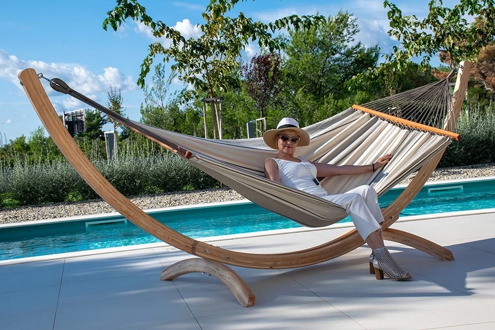 Familien-Stabhängematte Dominica Zebra Bio-Baumwolle 4 Familien-Stabhängematte Dominica Zebra Bio-Baumwolle – Bild 2