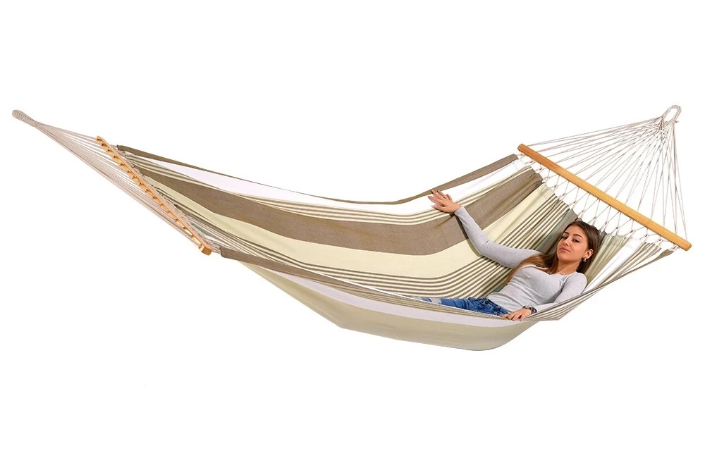 Doppel-Stabhängematte Mato Oliva Bio-Baumwolle 4 Doppel-Stabhängematte Mato Oliva Bio-Baumwolle – Bild 2