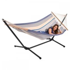 Einzel-Stabhängematte Santo Aquamarin -Gartenmöbel Store lola stabhaengematte santo aquamarin 53413 4