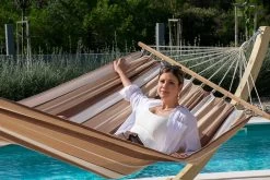 Doppel-Stabhängematte Jamaica Cappuccino Baumwolle -Gartenmöbel Store lola stabhangematte jamaica cappuccino xl 112026 2