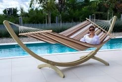 Doppel-Stabhängematte Jamaica Cappuccino Baumwolle -Gartenmöbel Store lola stabhangematte jamaica cappuccino xl 112026 4
