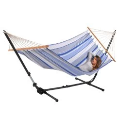 Doppel-Stabhängematte Jamaica Marine Baumwolle 19 Doppel-Stabhängematte Jamaica Marine Baumwolle -Gartenmöbel Store lola stabhangematte xl jamaica marine 112025 3