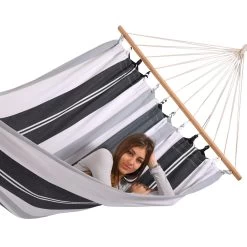 Doppel-Stabhängematte Jamaica Negro-Elegance Baumwolle