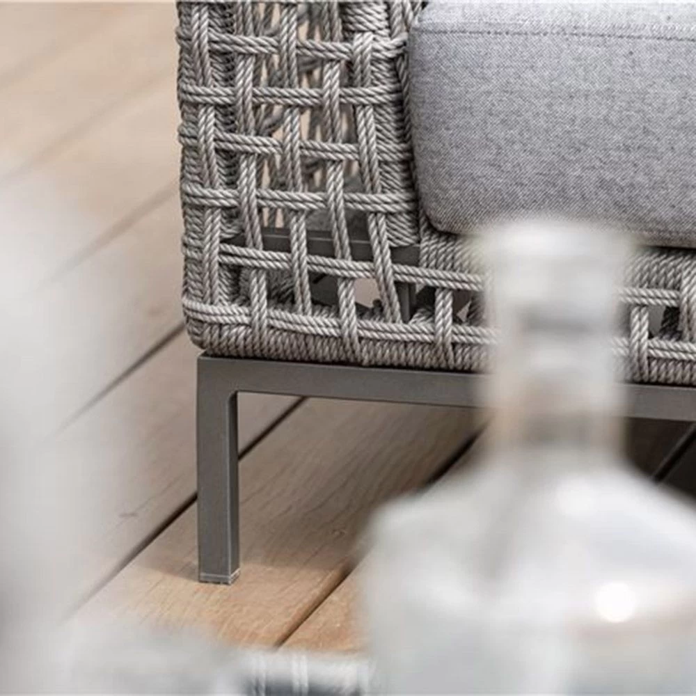 Stern Korpus Sofa 2-Sitzer Corda Kordel Platin Mit Kissen 100% Polyacryl Dessin Seidengrau 7 Stern Korpus Sofa 2-Sitzer Corda Kordel Platin Mit Kissen 100% Polyacryl Dessin Seidengrau – Bild 5