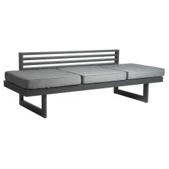 Stern Gartenmöbel-Set NEW HOLLY DINING Mit Kufentisch 200x100 Cm Dekor Vintage Stone Und 3x Stapelsessel SKELBY -Gartenmöbel Store lola stern holly bank liege anthrazit karbon 416839 1 1 1 1