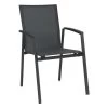 Stern NEW TOP Stapelsessel Aluminium Anthrazit Mit Textilenbezug Karbon Und Aluminiumarmlehnen Anthrazit