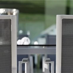 Stern NEW TOP Stapelsessel Aluminium Graphit Mit Textilenbezug Silbergrau Und Aluminiumarmlehnen Anthrazit -Gartenmöbel Store lola stern new top sessel graphit silbergrau 418468 3