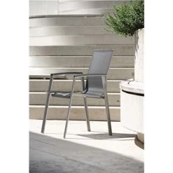 Stern NEW TOP Stapelsessel Aluminium Graphit Mit Textilenbezug Silbergrau Und Aluminiumarmlehnen Anthrazit -Gartenmöbel Store lola stern new top sessel graphit silbergrau 418468 5