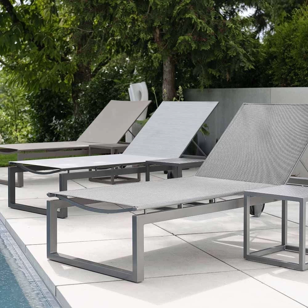 Stern Rollenliege Robin Aluminium Graphit Mit Bezug Textilen Silbergrau Stapelbar 4 Stern Rollenliege Robin Aluminium Graphit Mit Bezug Textilen Silbergrau Stapelbar – Bild 2