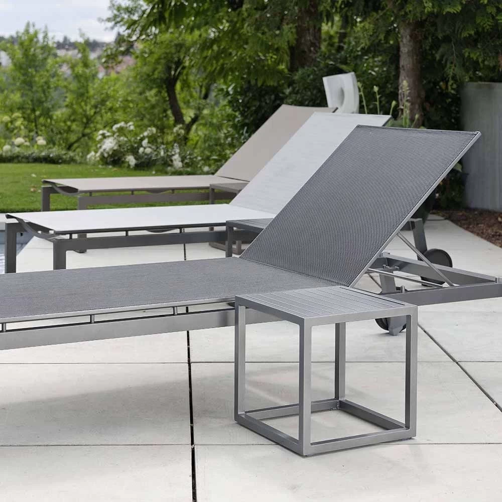 Stern Rollenliege Robin Aluminium Graphit Mit Bezug Textilen Silbergrau Stapelbar 5 Stern Rollenliege Robin Aluminium Graphit Mit Bezug Textilen Silbergrau Stapelbar – Bild 3