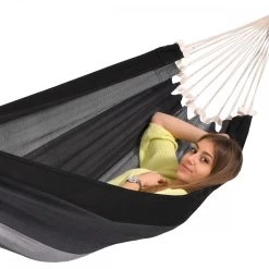 Einzel-Hängematte Cancun Anthrazit Baumwolle