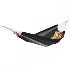 Einzel-Hängematte Cancun Anthrazit Mit Metall Hängemattengestell Universal Grande -Gartenmöbel Store lola tuchhaengematte cancun anthrazit 53437 2 1