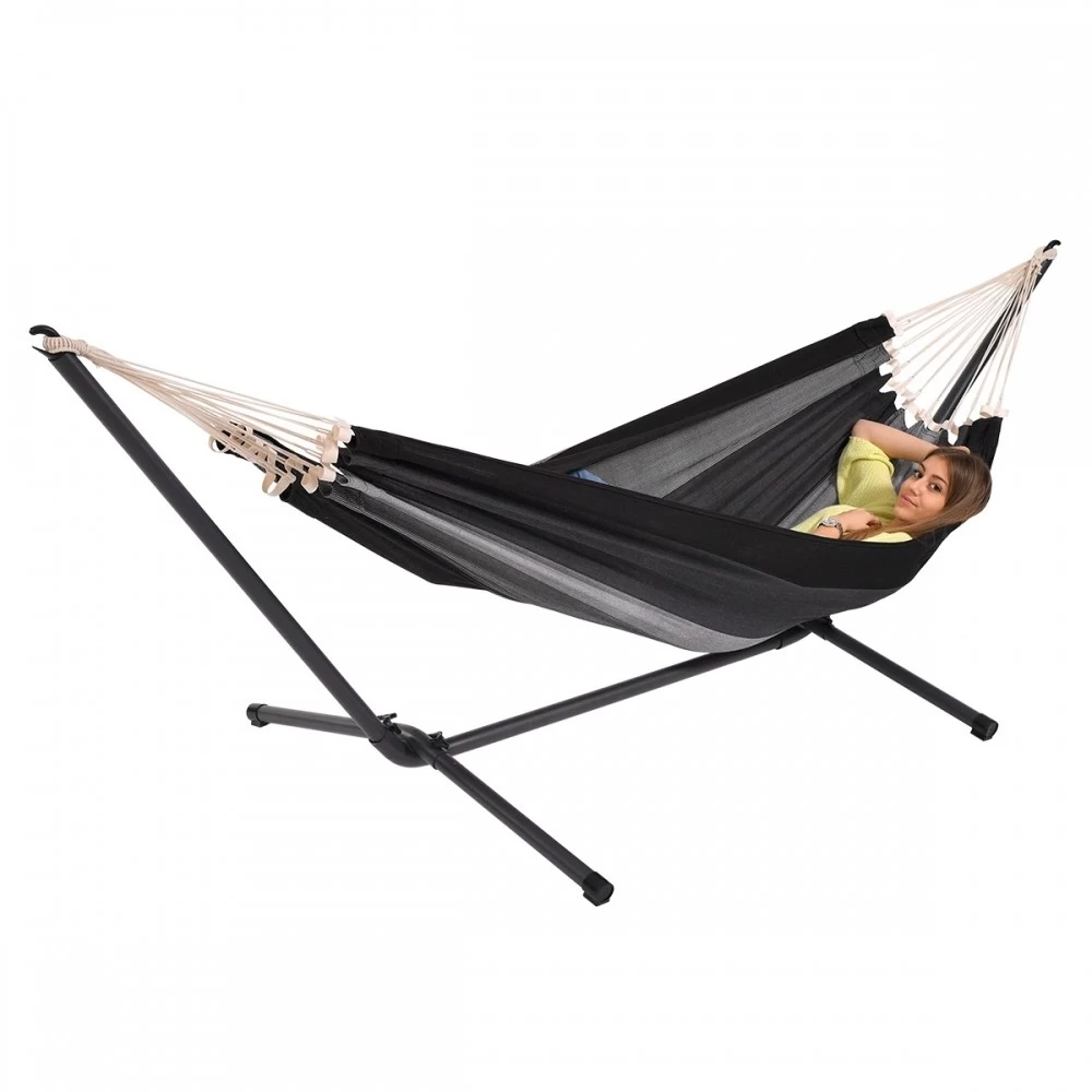 Einzel-Hängematte Cancun Anthrazit Baumwolle 6 Einzel-Hängematte Cancun Anthrazit Baumwolle – Bild 4