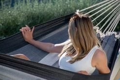 Einzel-Hängematte Cancun Anthrazit Baumwolle 16 Einzel-Hängematte Cancun Anthrazit Baumwolle -Gartenmöbel Store lola tuchhaengematte cancun anthrazit 53437 7