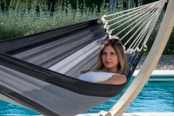 Einzel-Hängematte Cancun Anthrazit Baumwolle 17 Einzel-Hängematte Cancun Anthrazit Baumwolle -Gartenmöbel Store lola tuchhaengematte cancun anthrazit 53437 8